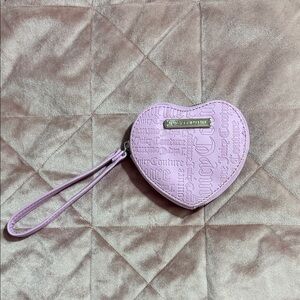 Juicy Couture Lilac Embossed Heart Wristlet